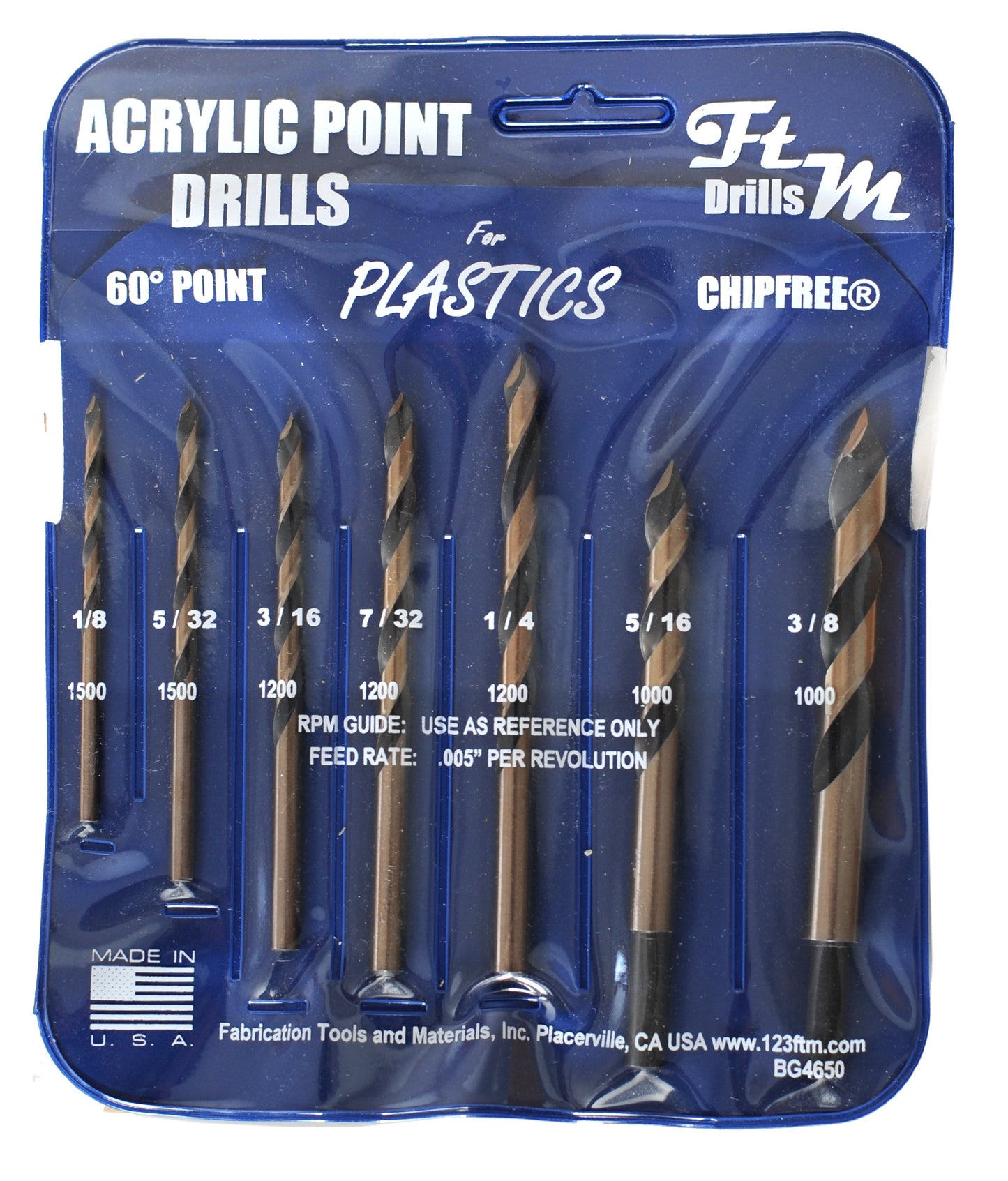 7PC Plastic Drill Set  1/8-3/8