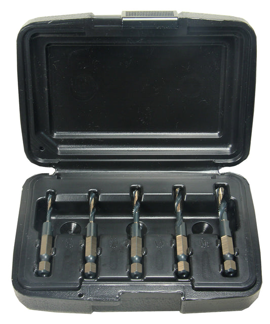 5PC 1/4" Quick Release Drill & Tap Combo Set